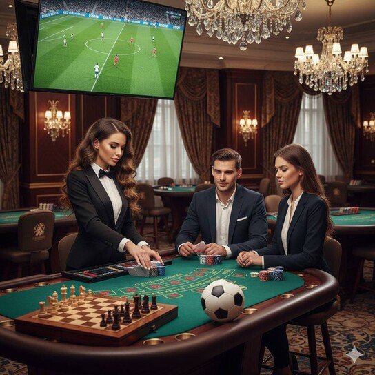 Illustrative image of sweepstakes casino interface with coins